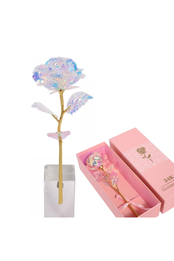 Colorful Galaxy Rose Gold Rose Mothers Day Present - Gifts for Women, 24K Golden Foil Roses with LED Decor Gifts for Her, Mothers Day Birthday Anniversary Christmas Xmas