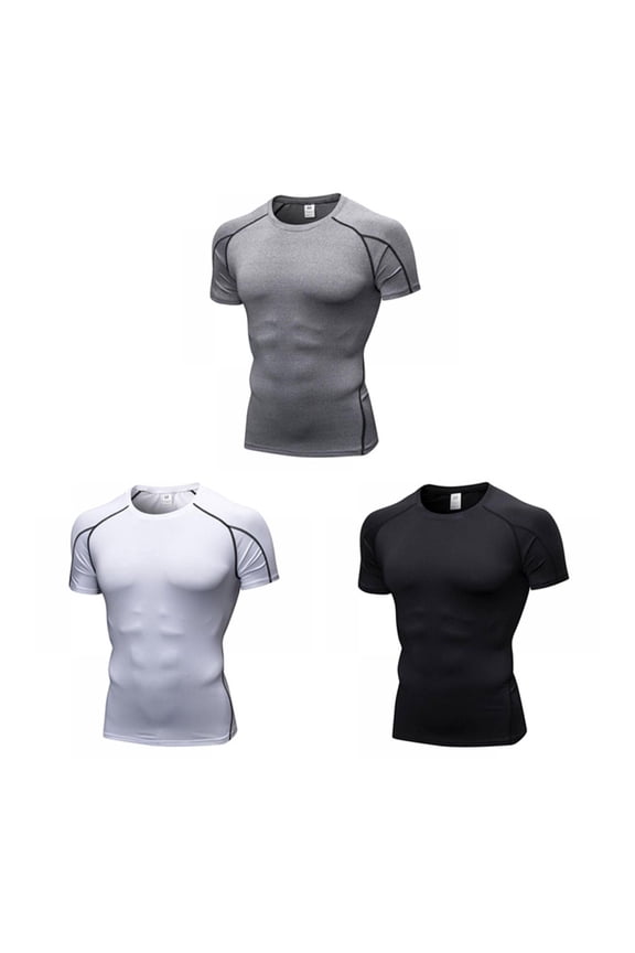 DABOOM Mens Active Quick Dry Crew Neck T Shirts, Athletic Running Gym Workout Short Sleeve Tee Summer Mens Breathable Tops Solid Colors S-XXL