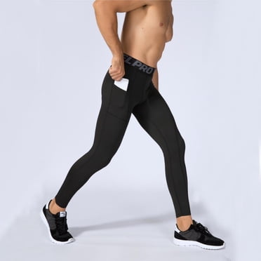 Men's Compression Leggings - Workout Running Gym Base Layer Tights, Breathable & Quick Dry
