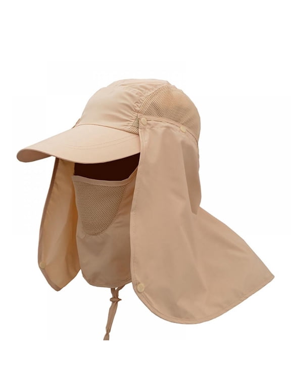 Outdoor Sun Hat UV Protection Fishing Hiking Safari Camping Bucket Hats with Face Neck Cover Flap for Men Women