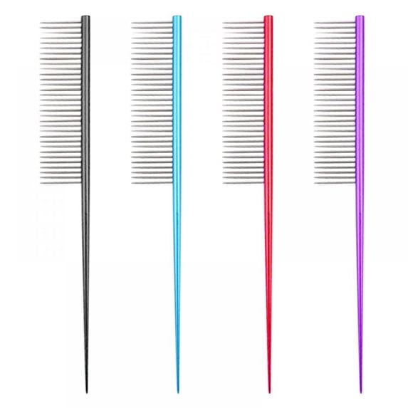 DABOOM Pet Steel Comb with Rounded Ends Stainless Steel Teeth, Metal Cat Dog Comb for Removing Tangles and Knots, Poodle Grooming Deshedding Tool