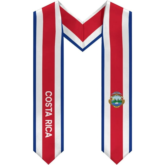 DABOYOZHZH Costa Rica Graduation Stole Shawl Sash Honor For Study Aboard International Students