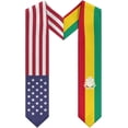 thumbnail image 1 of DABOYOZHZH Guinea Mix United States Flag Graduation Stole Sash For Study Aboard International Students, 1 of 9