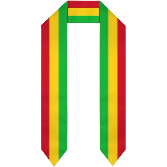 DABOYOZHZH Mali Flag Graduation Shawl Sash Stole Wraps Scraf For International Study Pride Women Men