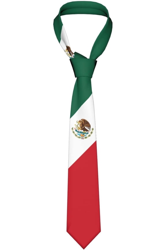 Mexico Flag Emblem Striped Necktie Men'S Neck Ties Mens Party Business Neckties Soft Skil Tie : Clothing, Shoes & Jewelry