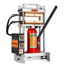 DABPRESS 12-Ton Bottle Jack Heat Press Machine with 4x7 inch Heated Plates