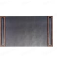 thumbnail image 1 of DACASSO Wood & Leather Desk Pad with Side Rails - Luxury Leather Desk Blotter for Writing - Padded Executive Desk Surface Protector - (Walnut & Black, 34” x 20”), 1 of 6