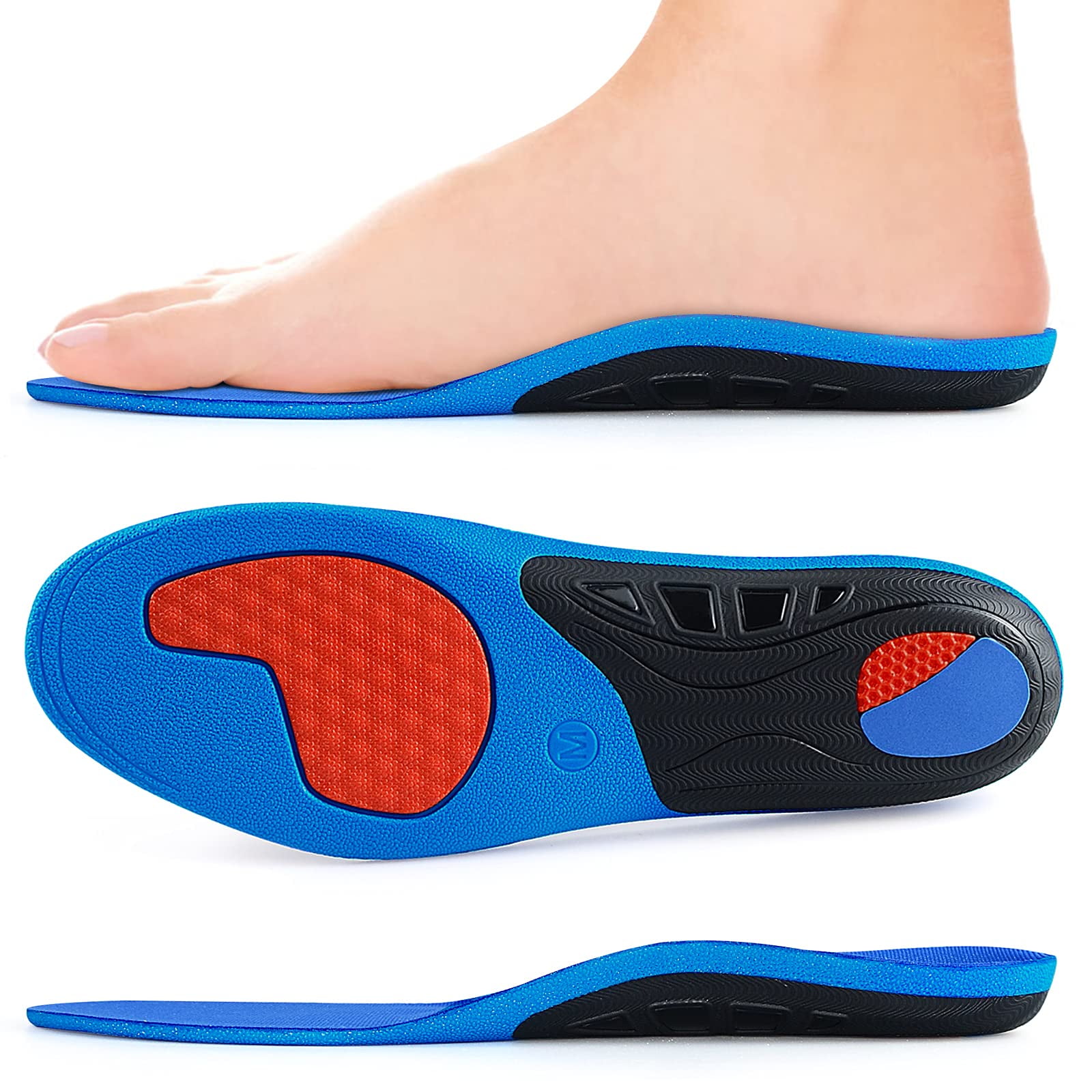 DACAT Work Insoles Gel Boot Insoles for Work Plantar Fasciitis Insoles for Standing All Day Orthotics Distribute Foot Pressure Helps Relieve Heel Pain Heel Spurs Plantar Fasciitis One Pair Walmart