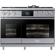 Dacor Dop48c96dl Contemporary 48" Wide 6.6 Cu. Ft. Slide In Dual Fuel Range - Silver