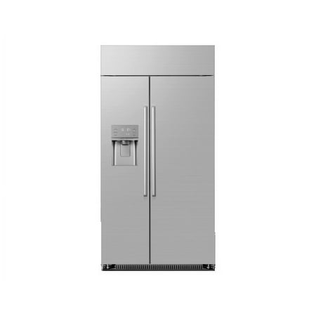 Dacor - 24.0 Cu. Ft. Side-by-Side Built-In Refrigerator with Precise Cooling and External Water & Ice Dispenser - Stainless Steel