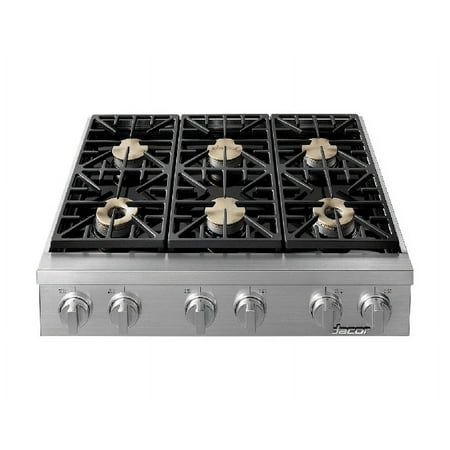 Dacor - Professional 36" Built-In Gas Cooktop with 6 burners with SimmerSear™ , Liquid Propane - Silver stainless steel