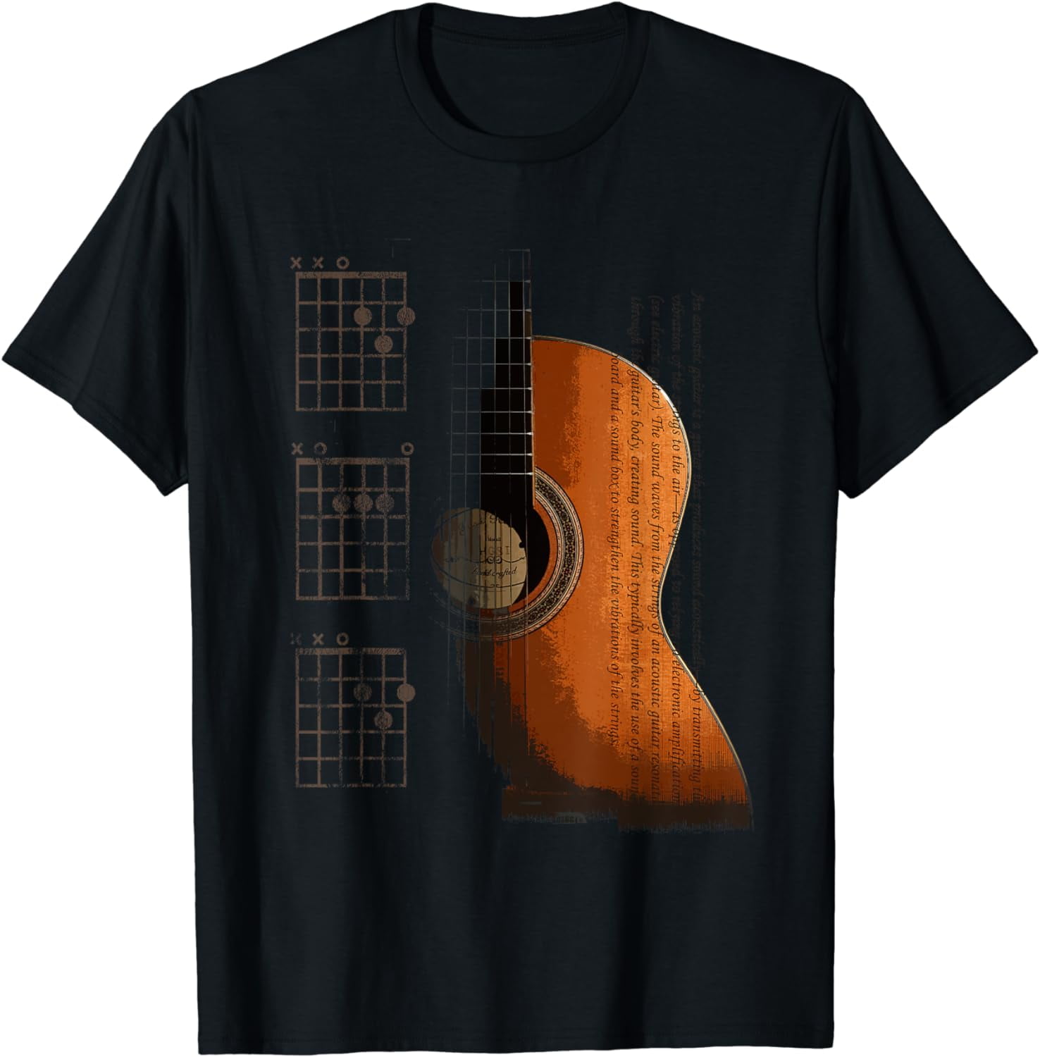 DAD Chords Cool Acoustic Guitar Musician TShirt