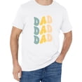 thumbnail image 1 of DAD DAD DAD Crew Neck Mens T Shirts White X-Large, 1 of 5