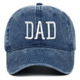 thumbnail image 1 of DAD Embroidered Baseball Cap, Distressed Washed Cotton Dad Hat for Father's Day Gift, Casual Adjustable Cap for Men's Daily Wear and Street Style-Navy, 1 of 3