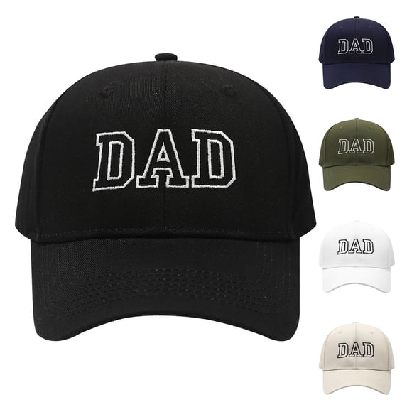 DAD Embroidered Washed Cotton Baseball Cap, Adjustable Dad Hat for Men, Great Father's Day Gift, Retro Design for Daily Commute and Leisure Outings-Beige