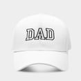 thumbnail image 1 of DAD Embroidered Washed Cotton Baseball Cap, Adjustable Dad Hat for Men, Great Father's Day Gift, Retro Design for Daily Commute and Leisure Outings-White, 1 of 6