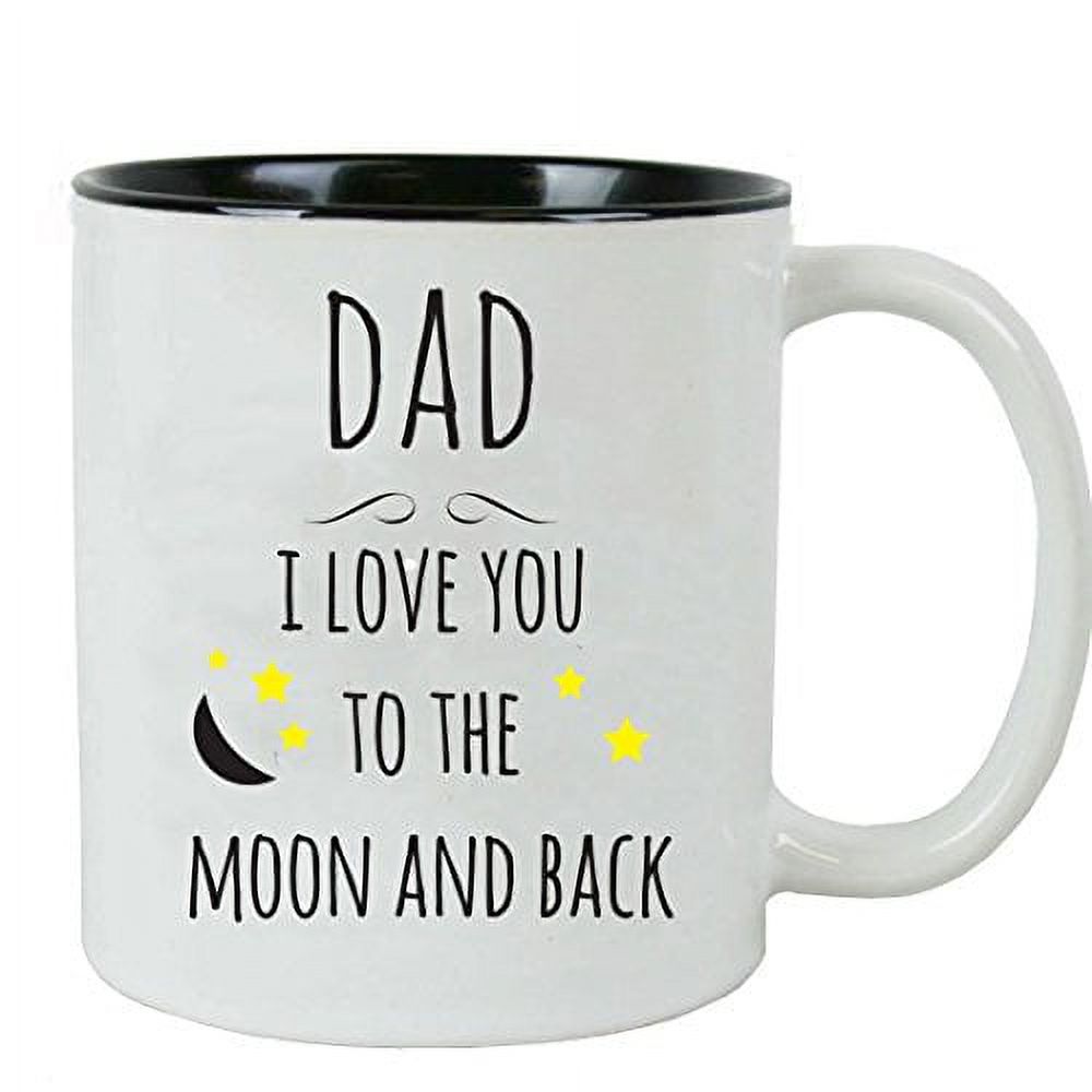Elanze Designs Love You To The Moon And Back Mug - 10 Oz Bone China Coffee Cup Cardinal Red