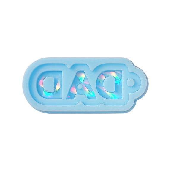DAD MOM Light and Shadow Keychain Resin Casting Silicone Mold Handmade Decorative Pendant Jewelry Mold for Crafts