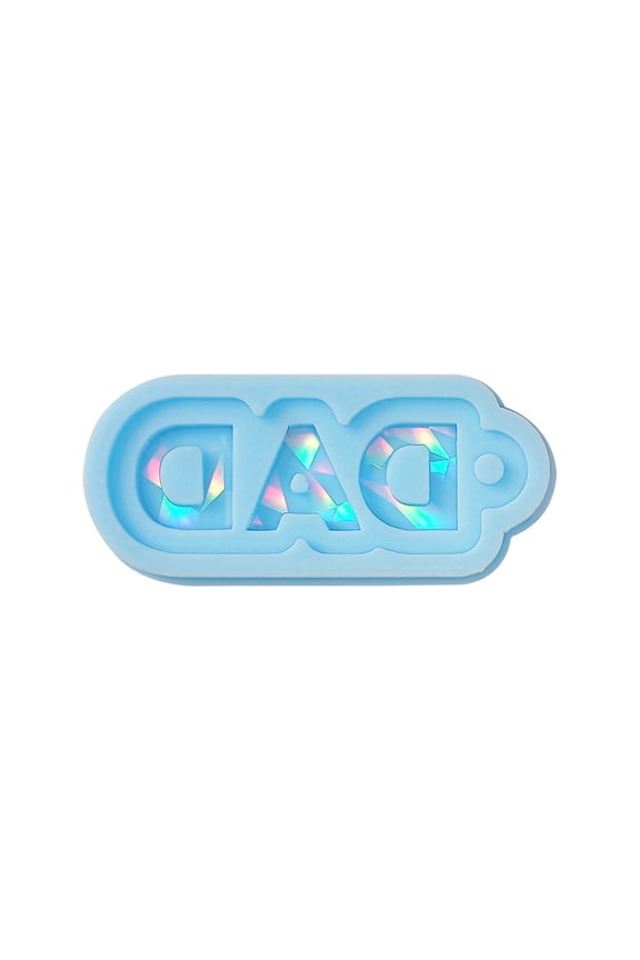 DAD MOM Light and Shadow Keychain Resin Casting Silicone Mold Handmade Decorative Pendant Jewelry Mold for Crafts