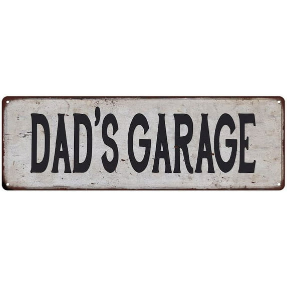 DAD'S GARAGE Vintage Look Rustic 6x18 Metal Sign Chic Retro 106180035111