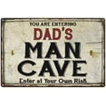thumbnail image 1 of DAD'S Man Cave Sign Rustic Garage Decor Gift 8x12 Metal 108120035002, 1 of 1