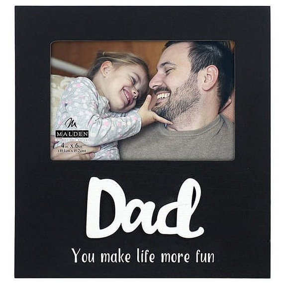 DAD - YOU MAKE LIFE MORE FUN black 4x6 keepsake frame - 4x6