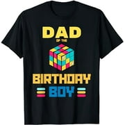 DAD of the Birthday Boy Puzzle Cube speed cubing Party T-Shirt
