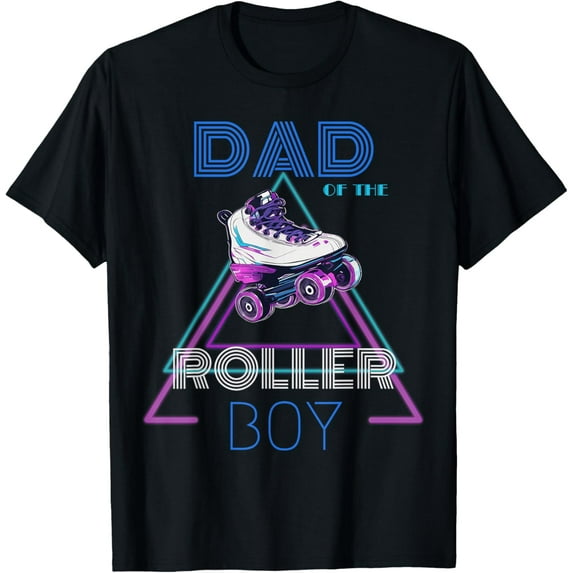 DAD of the birthday boys roller skate kids theme funny party T-Shirt