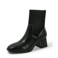 thumbnail image 1 of DADADWEN Chelsea Block Heel Boots for women Black 10US, 1 of 6