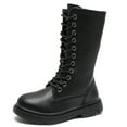thumbnail image 1 of DADAWEN Black Girls Riding Boots Fashion Knee-High Boots for 1.5 Little Kid, 1 of 5
