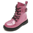 thumbnail image 1 of DADAWEN Boy Combat Boots Girl Glittering Ankle Boots Waterproof Pink 4 Big Kid, 1 of 6