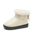 thumbnail image 1 of DADAWEN Boys Girls Snow Boots Fluff Lining War Winter Non-Slip Waterproof Shoeswith Cute Bow 7.5 Toddler, 1 of 7