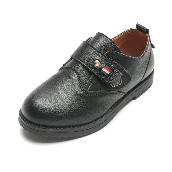 DADAWEN Boys School Uniform Dress Shoes Loafer Oxford Shoes Slip-on Black 11 Little Kid