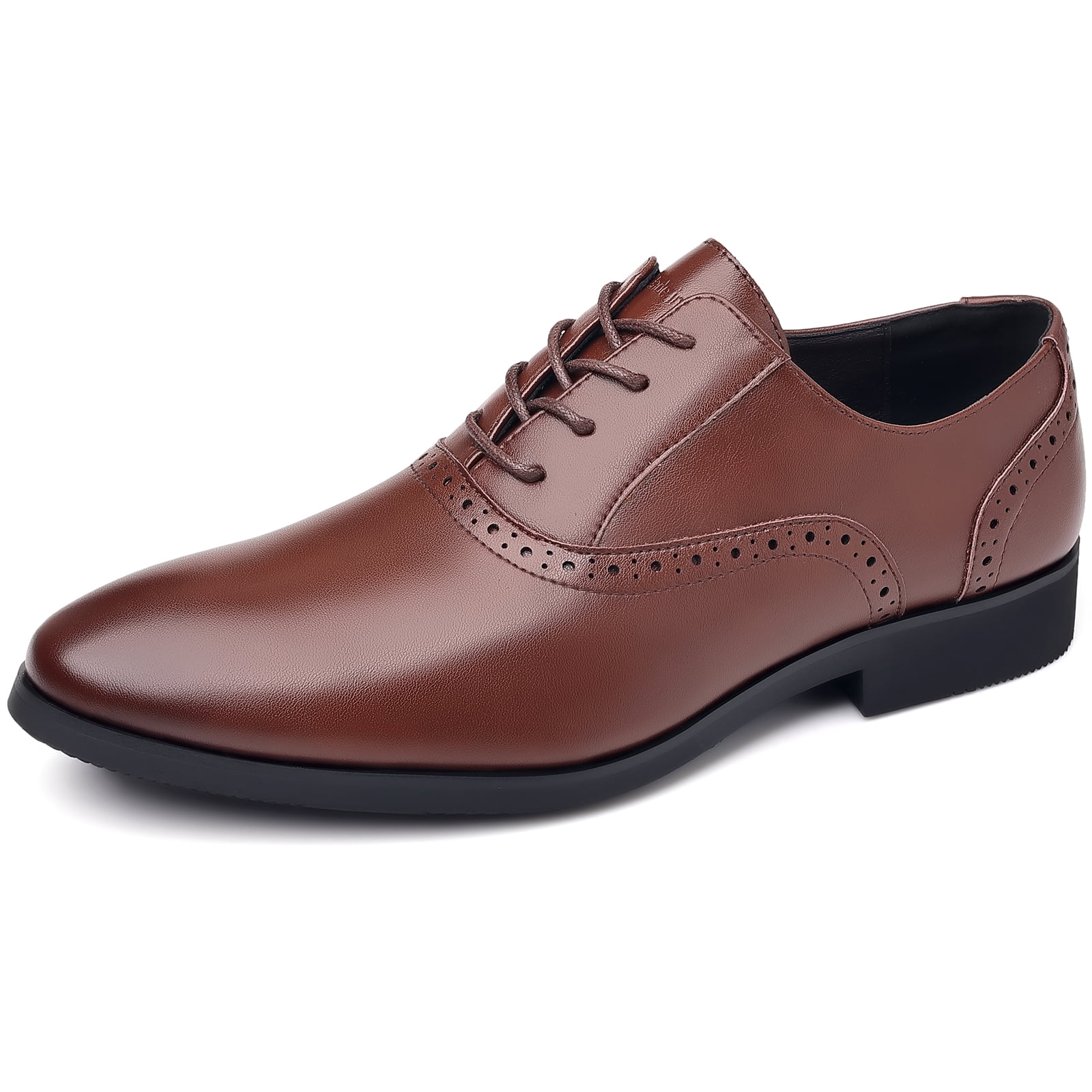 DADAWEN Dresses Shoe for Men Formal Business Classic Lace-up Shoes Brown  Oxfords6.5US - Walmart.com