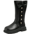 thumbnail image 1 of DADAWEN Girls' Cute Mid-Calf Boots for Winter Warm Casual Toddler Boots Black 3 Little Kid, 1 of 4