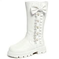 thumbnail image 1 of DADAWEN Girls' Cute Mid-Calf Boots for Winter Warm Casual Toddler Boots White 2.5 Little Kid, 1 of 4