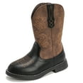 thumbnail image 1 of DADAWEN Kid Western Boots Girls Brown Cowboy Boots for 13.5 Little Kid, 1 of 6