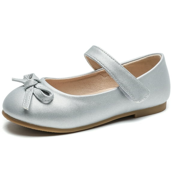 DADAWEN Girls Mary Jane Shoes Dress Shoes School Uniform Princess Ballerina Flower Shoes 5 Toddler