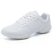 DADAWEN White Cheerleading Shoes for Women Athletic Sport Training Competition Sneakers 11 US