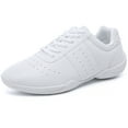 DADAWEN Women Cheerleading Shoes White Sneakers Training Competition