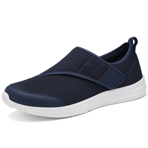 DADAWEN Women's Adjustable Wide Width Waking Shoes Breathable Lightweight Sneakers Blue 8.5US