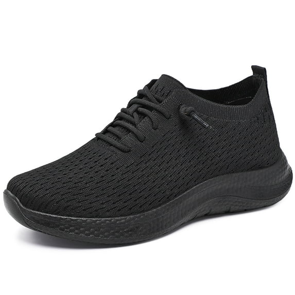 DADAWEN Women's Sneakers Casual Slip on Walking Shoes Black 8.5US