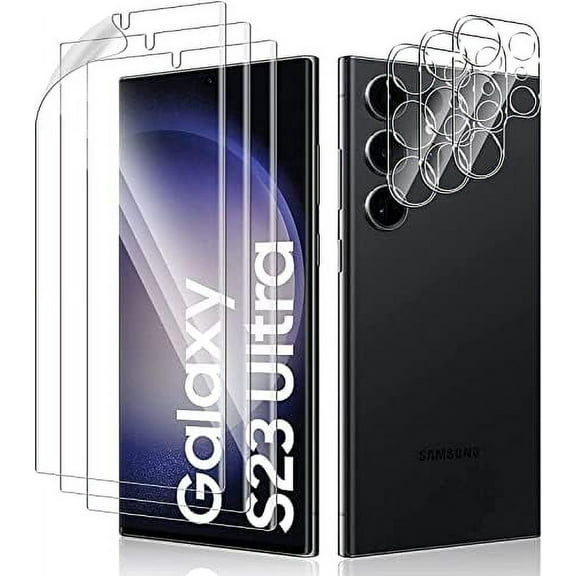 DADHOT RIV001 6.8" Thermoplastic Polyurethane Screen Film Protector for Samsung Galaxy S23 Ultra, 6 Total Count, 3 Pack