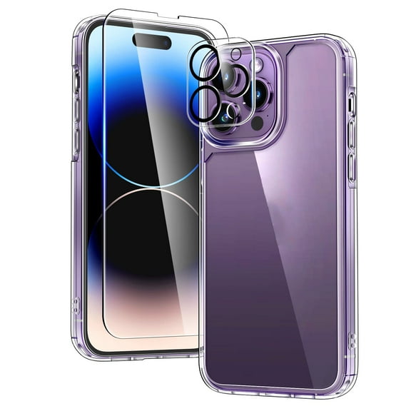 DADHOT For iPhone 14 Pro Case 6.7",2*Screen Protector+2*Camera Lens Protector(Clear)