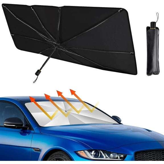 DADHOT Front Windshield Glass,Sun Umbrella for Windshield,Umbrella for Carseat (57 x 31 inches)