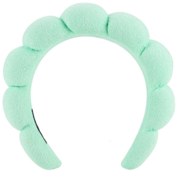 DADHOT Spa Headbands for Washing Face or Facial, Headbands for Women - Puffy Makeup Headbands for Face Washing, Mask, Skin Treatment (Green)