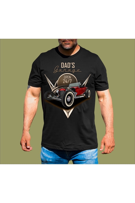 DADS GARAGE T-BUCKET HOTROD T-SHIRT