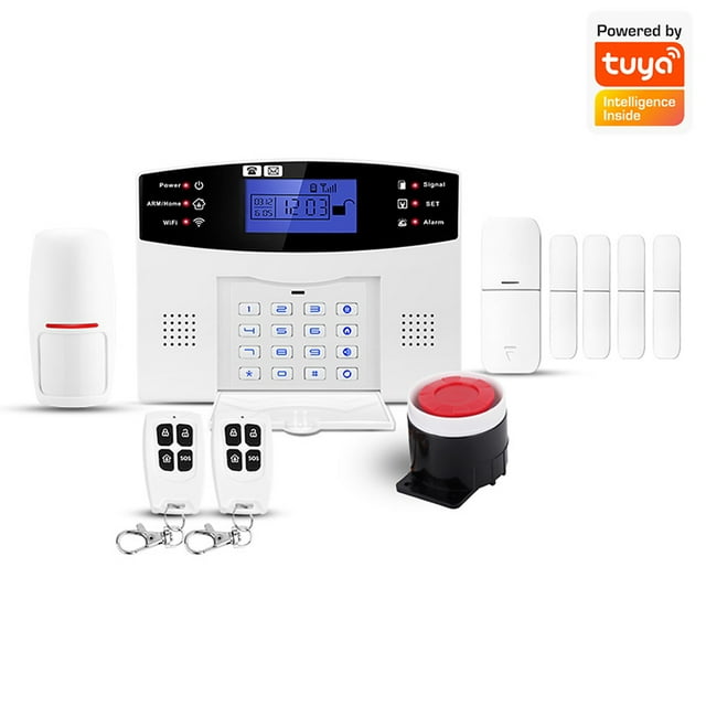 DADYPET Alarm System Kit Auto Dial GSM+WiFi Home Wireless Alarm System