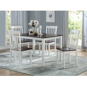 DAE 5-Piece Dining Set with 48"x36" Wood Table and 4 Chairs