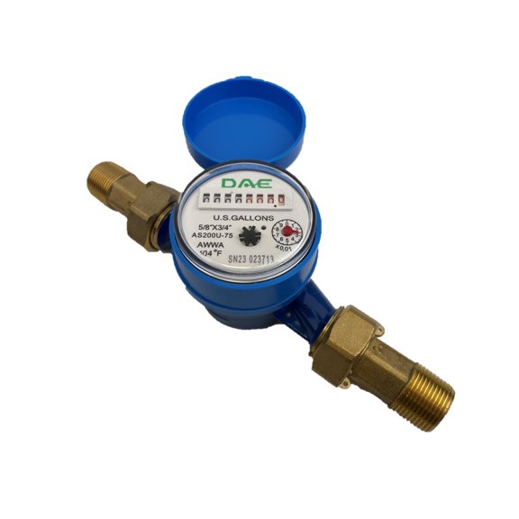 DAE AS200U-75 Water Meter, 3/4" NPT Couplings, Measuring in Gallons